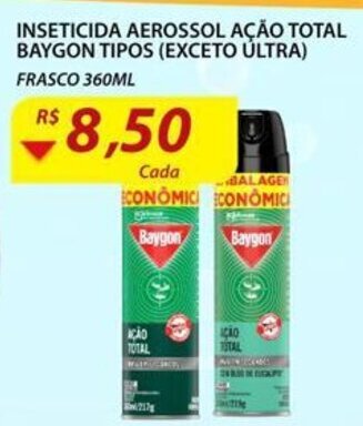 Assaí Atacadista Inseticida Aerossol Ação Total Baygon Tipos 360ml oferta