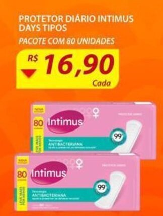 Assaí Atacadista Protetor Diario Intimus Days Tipos 80 unidades oferta