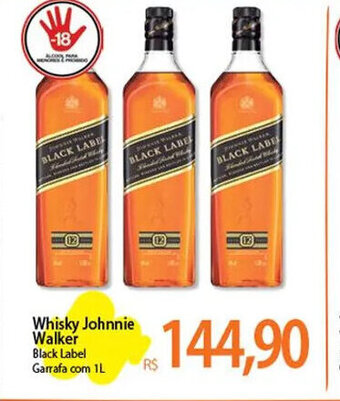 Atacadão Whisky Johnnie Walker Black Label 1L oferta