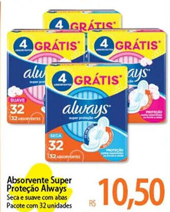 Atacadão Absorvente Super Protecao Always oferta