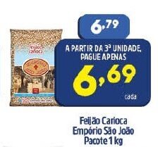 Feijao Carioca Emporio Sao Joao Pacote 1kg