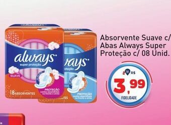 Tonin Superatacado Absorvente suave c/ abas always super proteção c/ 08 unid. oferta