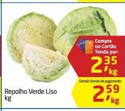 Tenda Atacado Repolho verde liso kg oferta