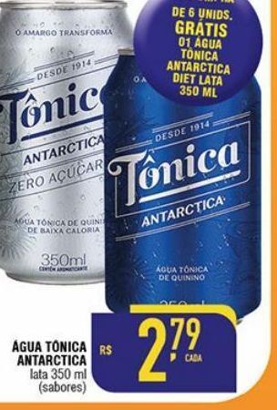 Mercantil Rodrigues Água tônica antarctica 350ml oferta