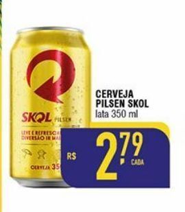 Mercantil Rodrigues Cerveja pilsen skol 350ml oferta