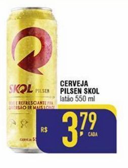 Mercantil Rodrigues Cerveja pilsen skol 550ml oferta