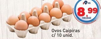 Ovos caipiras c/ 10 unidades