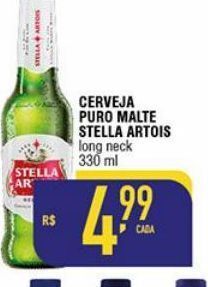 Mercantil Rodrigues Cerveja puro malte stella artois 330ml oferta
