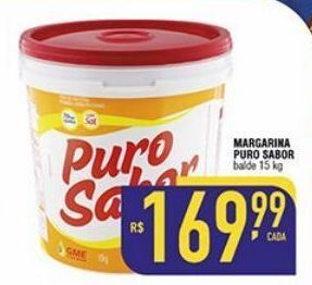 Mercantil Rodrigues Margarina puro sabor 15kg oferta