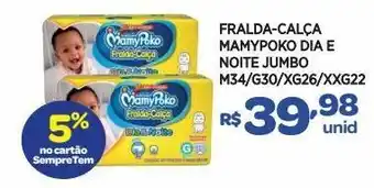 Carone Fralda calça mamypoko dia e noite jumbo oferta