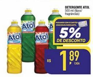 Mercantil Rodrigues Detergente atol 500ml oferta