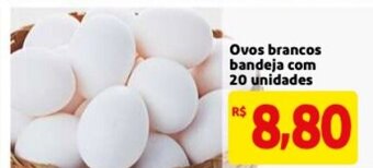 Mercado Extra Ovos Brancos bandeja com 20 unidades oferta