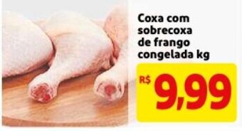 Mercado Extra Coxa com Sobrecoxa de frango Congelada 1kg oferta