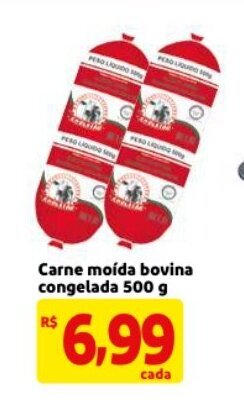 Mercado Extra Carne moida bovina congelada 500g oferta