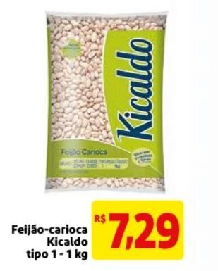 Mercado Extra Feijao Carioca Kicaldo tipo 1 1kg oferta