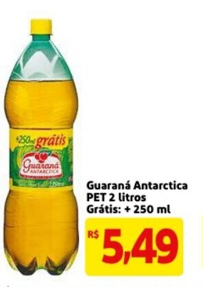 Mercado Extra Guarana Antarctica Pet 2L Gratis + 250ml oferta