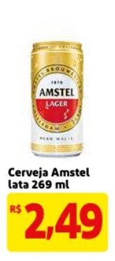 Mercado Extra Cerveja Amstel lata 269ml oferta