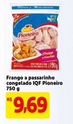 Mercado Extra Frango a Passarinho Congelado IQF Pioneiro 750g oferta