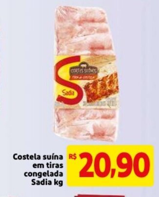 Mercado Extra Costela suina em tiras congelada Sadia 1kg oferta