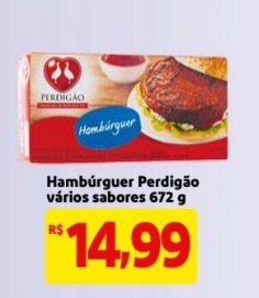 Mercado Extra Hamburguer Perdigao varios sabores 672g oferta