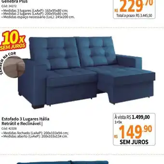 Deltasul Estofado 3 lugares oferta