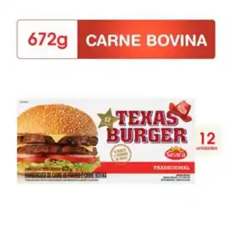 Big Box Hambúrguer bovino texas burger seara 672g oferta