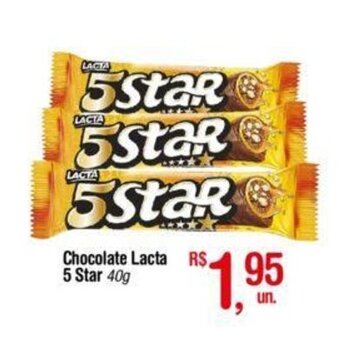 Fort Atacadista Chocolate Lacta 5 Star 40g oferta