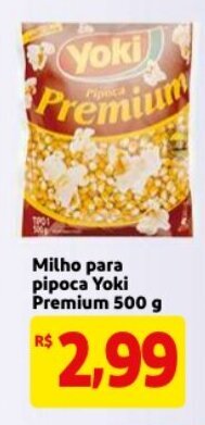 Mercado Extra Milho para pipoca Yoki Premium 500g oferta