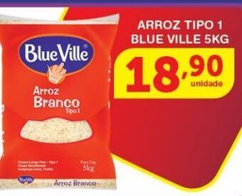 Roldão Arroz tipo 1 blue ville 5kg oferta