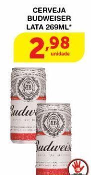 Roldão Cerveja budweiser lata 269ml* oferta