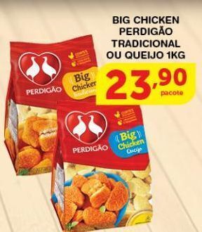 Roldão Big chicken perdigão tradicional ou queijo 1kg oferta