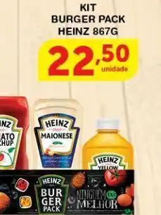 Roldão Kit burguerpack heinz 867g unidade oferta