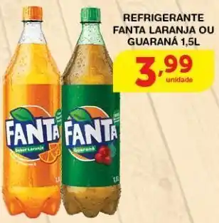 Roldão Refrigerante de laranja ou guaraná fanta 1,5l oferta