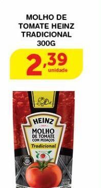 Roldão Molho de tomate heinz tradicional 300g oferta