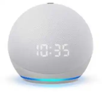 Novo Mundo Echo dot (4ª geração) smart speaker amazon com relógio e alexa branco oferta