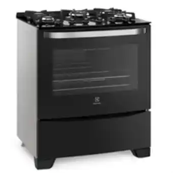 Novo Mundo Fogão 5 bocas de piso electrolux, 96,5l, acendimento automático, silver - 76gs oferta