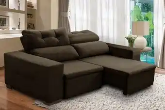 Zema Sofá jandaia reclinavel vilhena marrom oferta