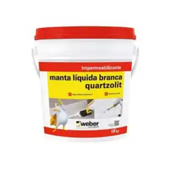 Comjol Manta líquida branca 18kg balde quartzolit oferta