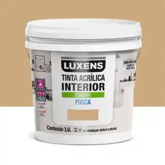 Tinta acrílica fosca standard interior pecan 3,6 l luxens