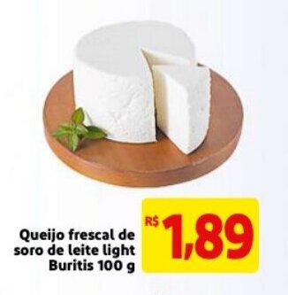 Mercado Extra Queijo Frescal de Soro de Leite Light Buritis 100g oferta