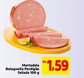 Mercado Extra Mortadela Bolognella Perdigao fatiada 100g oferta