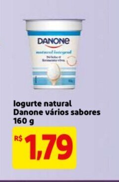 Mercado Extra Iogurte Natural Danone varios sabores 160g oferta