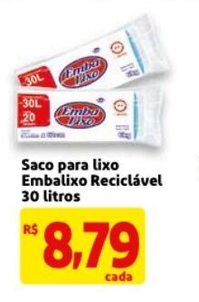 Mercado Extra Saco para lixo Embalixo Reciclavel 30L oferta