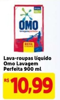 Mercado Extra Lava Roupas Liquido Omo Lavagem Perfeita 900ml oferta