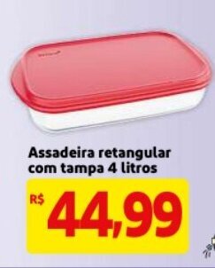 Mercado Extra Assadeira retangular com tampa 4L oferta