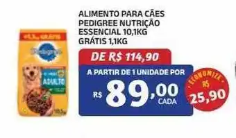 Alimento para cães pedigree nutrição essencial