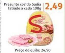 Sonda Presunto cozido sadia fatiado oferta