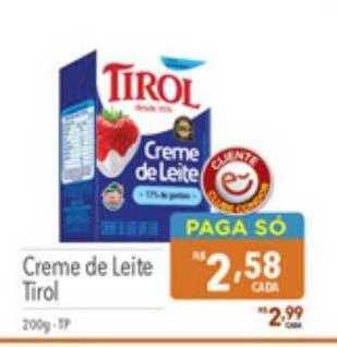 Supermercados Condor Creme de leite tirol oferta