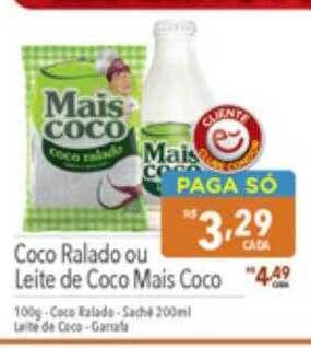 Coco ralado ou leite de coco mais coco