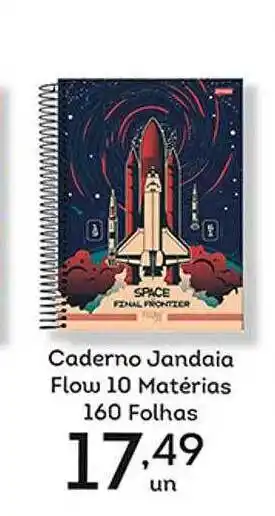 Caderno jandaia flow 10 matérias 160 folhas